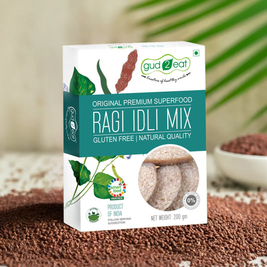 Mélange de ragi et d'idlis